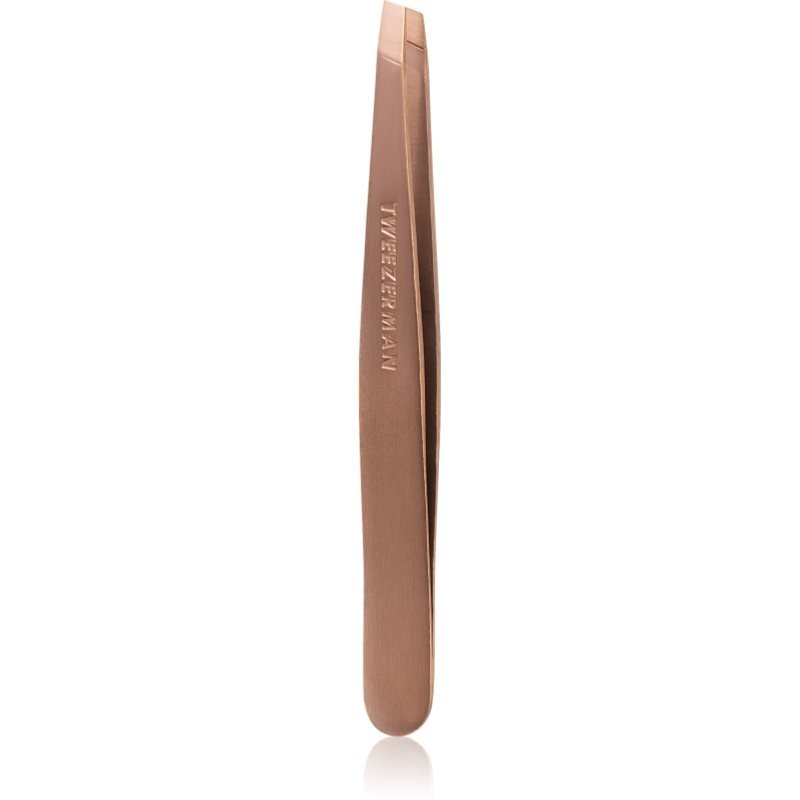 Tweezerman Studio Collection pinzeta se zešikmeným koncem Rose Gold 1 ks - parfo.cz