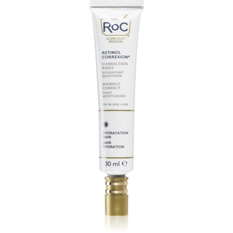 RoC Retinol Correxion Wrinkle Correct Daily Moisturiser denní hydratační krém proti stárnutí pleti SPF 30 30 ml - parfo.cz