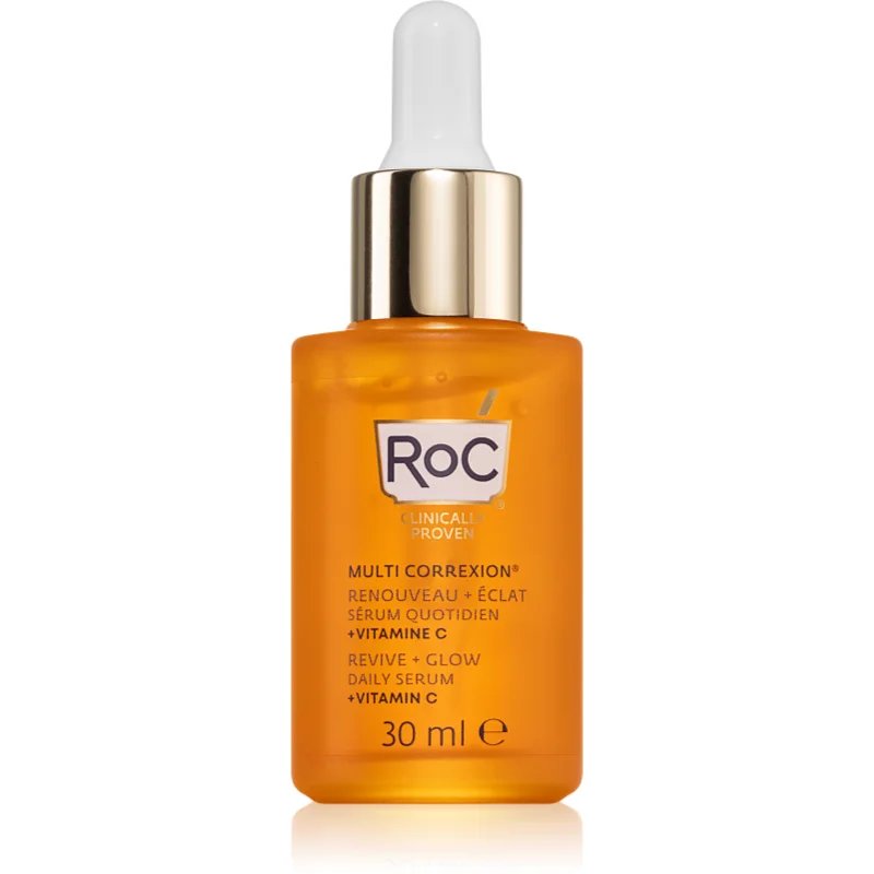 RoC Multi Correxion Revive + Glow rozjasňující sérum s vitaminem C na obličej a krk 30 ml - parfo.cz