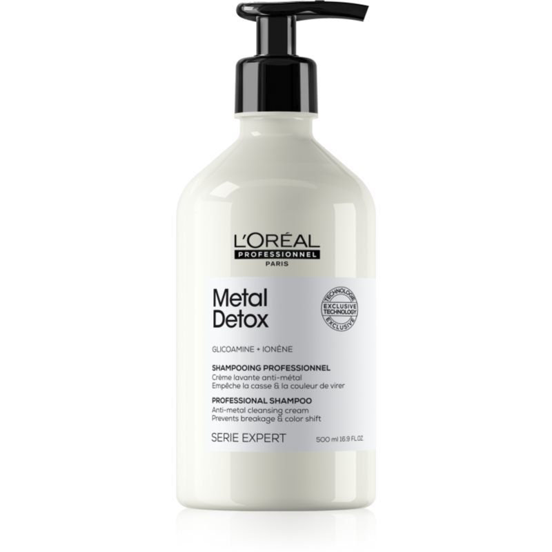 L’Oréal Professionnel Serie Expert Metal Detox hloubkově čisticí šampon pro barvené a poškozené vlasy 500 ml - parfo.cz