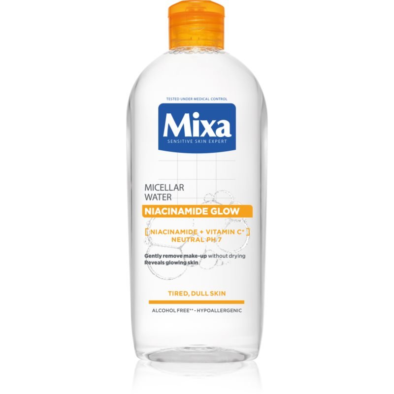 MIXA Niacinamide Glow micelární voda pro rozjasnění pleti 400 ml - parfo.cz
