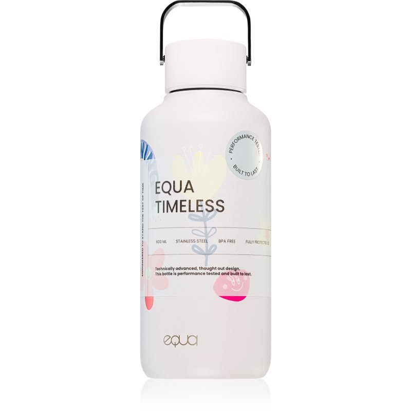 Equa Timeless nerezová láhev na vodu malá barva Flower Power 600 ml - parfo.cz