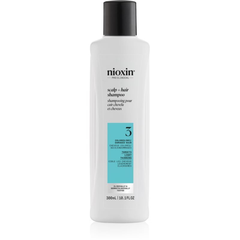 Nioxin System 3 Scalp + Hair Shampoo čisticí šampon pro barvené řídnoucí vlasy 300 ml - parfo.cz