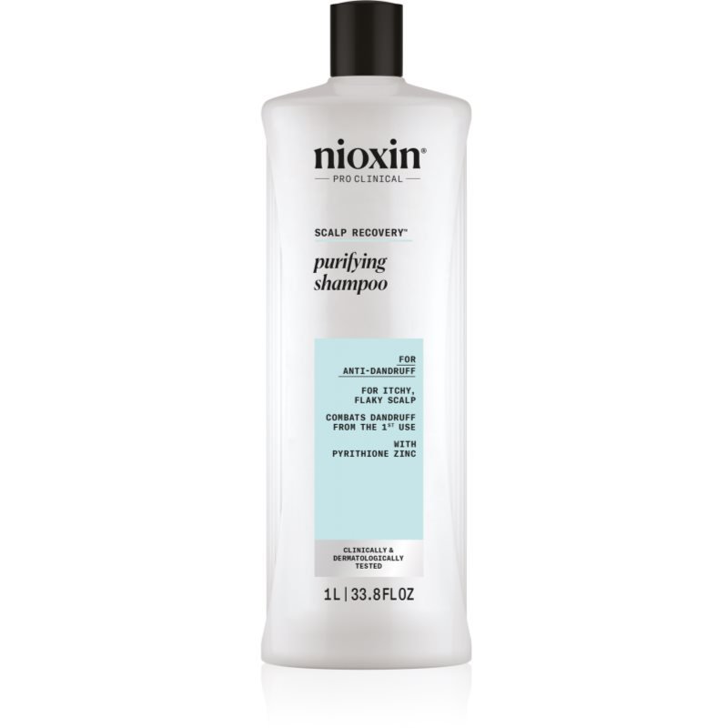 Nioxin Scalp Recovery Purifying Shampoo šampon pro řídnoucí a zplihlé vlasy proti lupům 1000 ml - parfo.cz