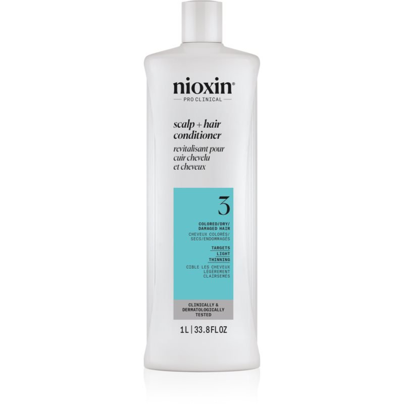 Nioxin System 3 Scalp + Hair Conditioner kondicionér pro barvené řídnoucí vlasy 1000 ml - parfo.cz