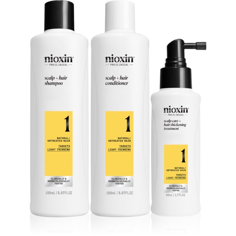 Nioxin System 1 dárková sada pro jemné nebo řídnoucí vlasy 3 ks - parfo.cz