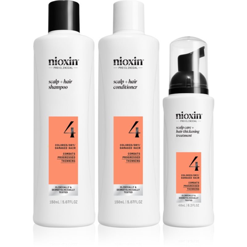 Nioxin System 4 dárková sada pro poškozené a barvené vlasy 3 ks - parfo.cz