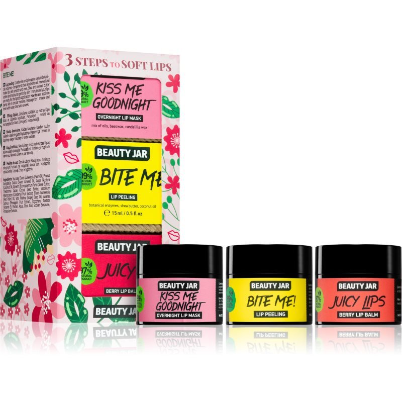 Beauty Jar 3 Steps to SOFT Lips dárková sada na rty - parfo.cz