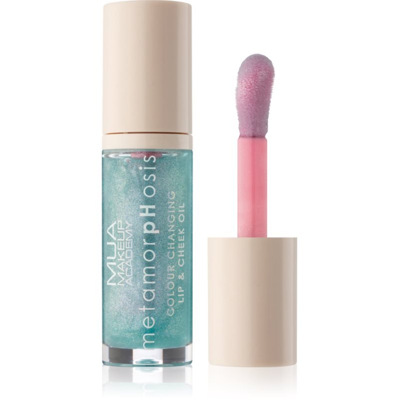 MUA Makeup Academy Metamorphosis olejový lesk na rty na rty a tváře vůně Mermaid (Raspberry) 7 ml - parfo.cz