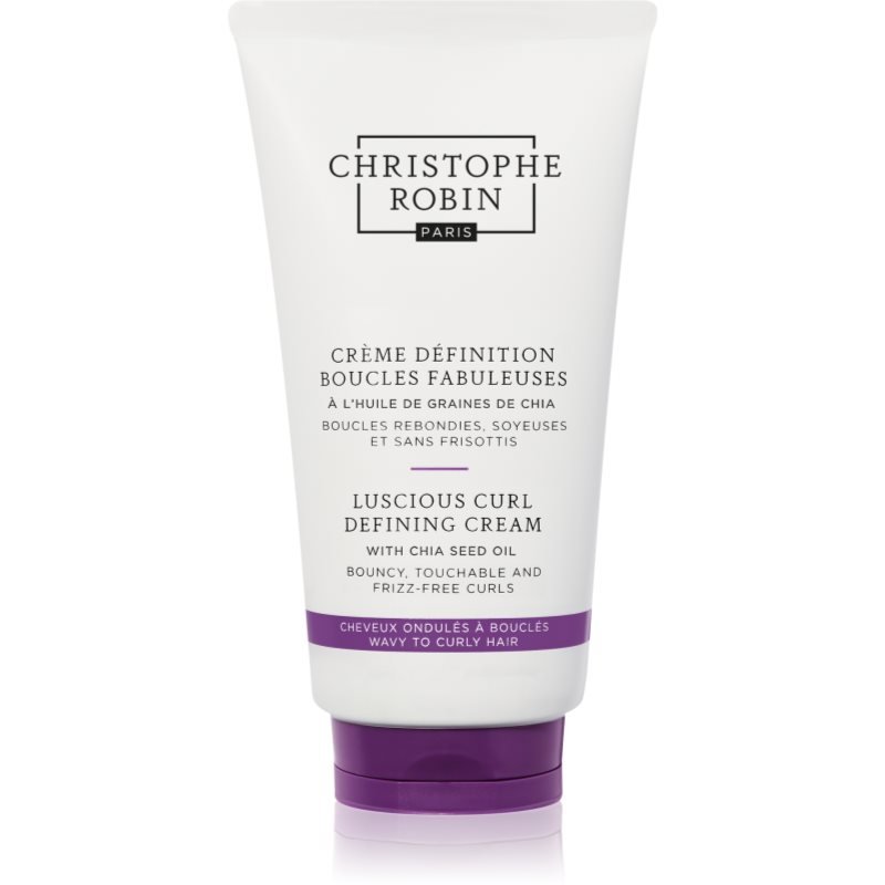 Christophe Robin Luscious Curl Defining Cream with Chia Seed Oil uhlazující krém pro vlnité a kudrnaté vlasy 150 ml - parfo.cz