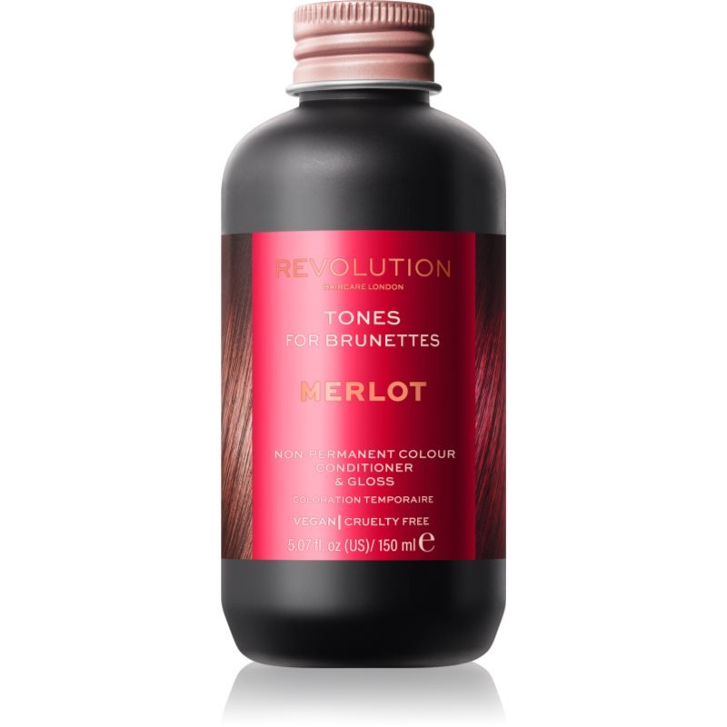 Revolution Haircare Tones For Brunettes tónovací balzám pro hnědé odstíny vlasů odstín Merlot 150 ml - parfo.cz