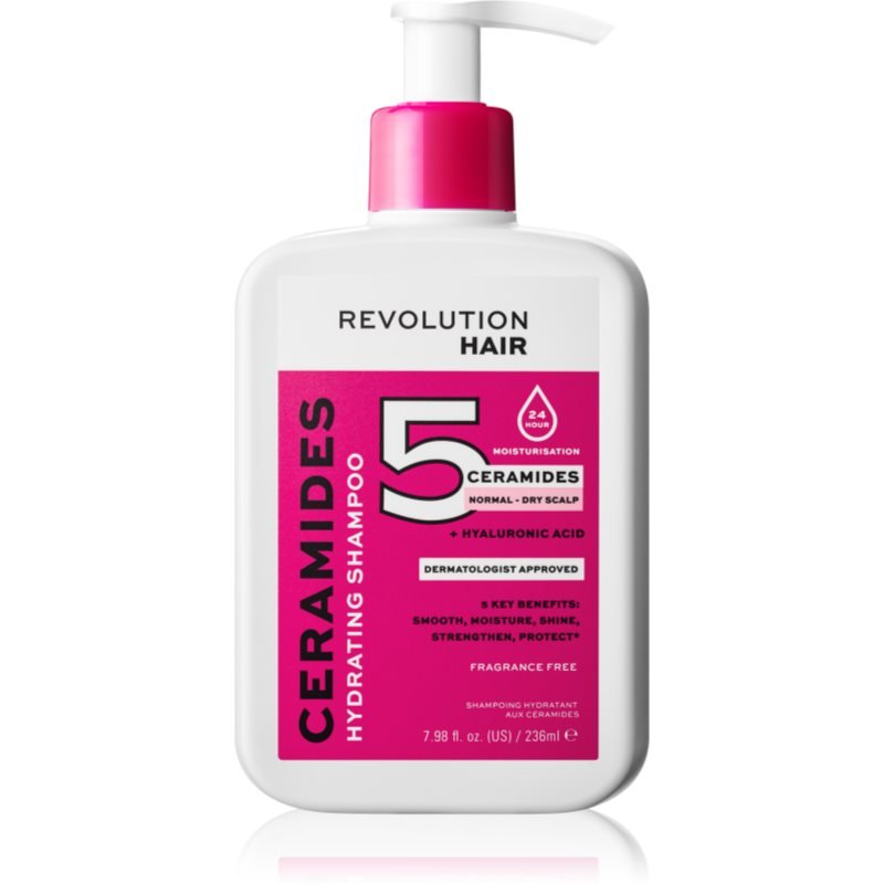 Revolution Haircare 5 Ceramides + Hyaluronic Acid hydratační šampon s ceramidy 236 ml - parfo.cz