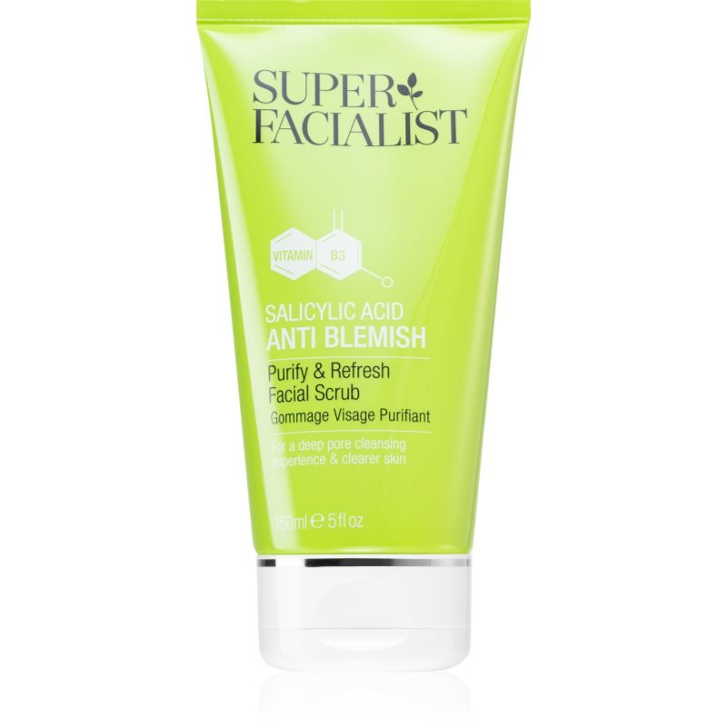 Super Facialist Salicylic Acid Anti Blemish jemný čisticí peeling pro mastnou a problematickou pleť 150 ml - parfo.cz