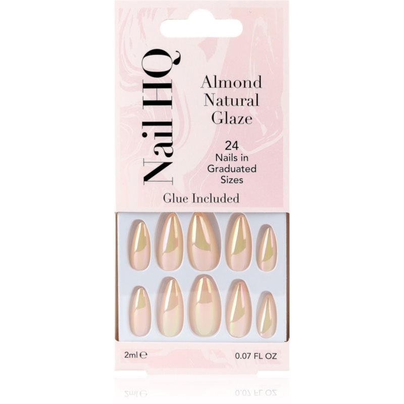 Nail HQ Almond umělé nehty Natural Glaze 24 ks - parfo.cz