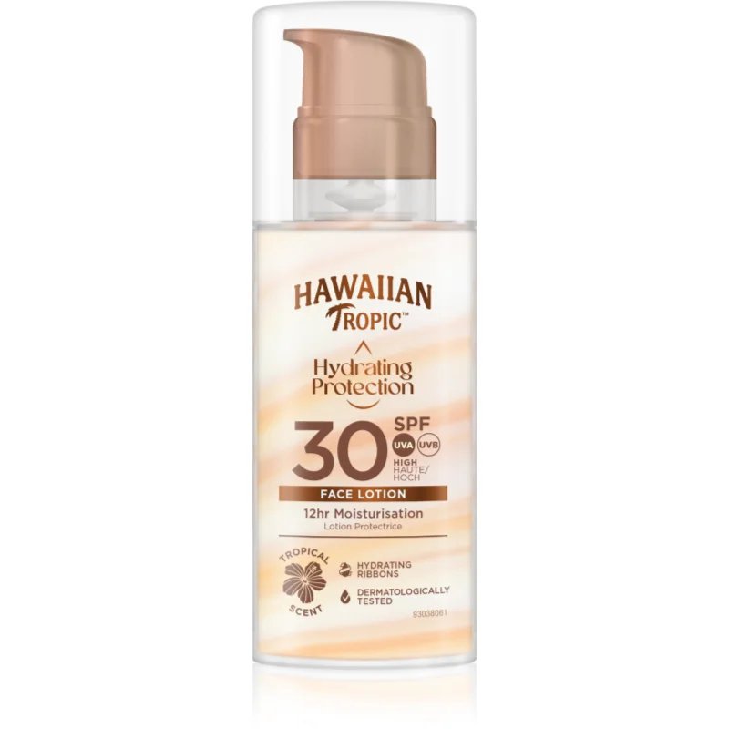 Hawaiian Tropic Hydrating Protection Face Lotion opalovací krém na obličej SPF 30 50 ml - parfo.cz