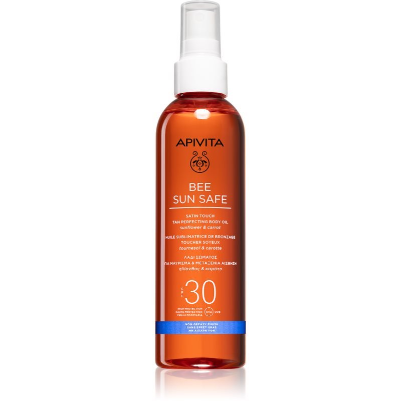 Apivita Bee Sun Safe Satin Touch Oil SPF30 olej na opalování SPF 30 200 ml - parfo.cz