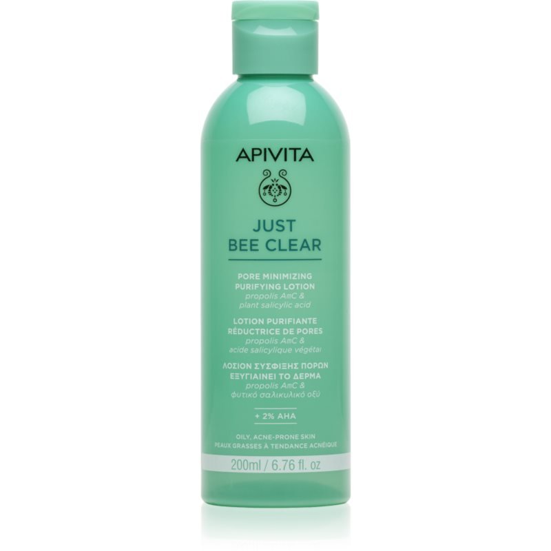 Apivita Just Bee Clear Pore Minimizing Lotion péče na rozšířené póry a černé tečky 200x1 ml - parfo.cz