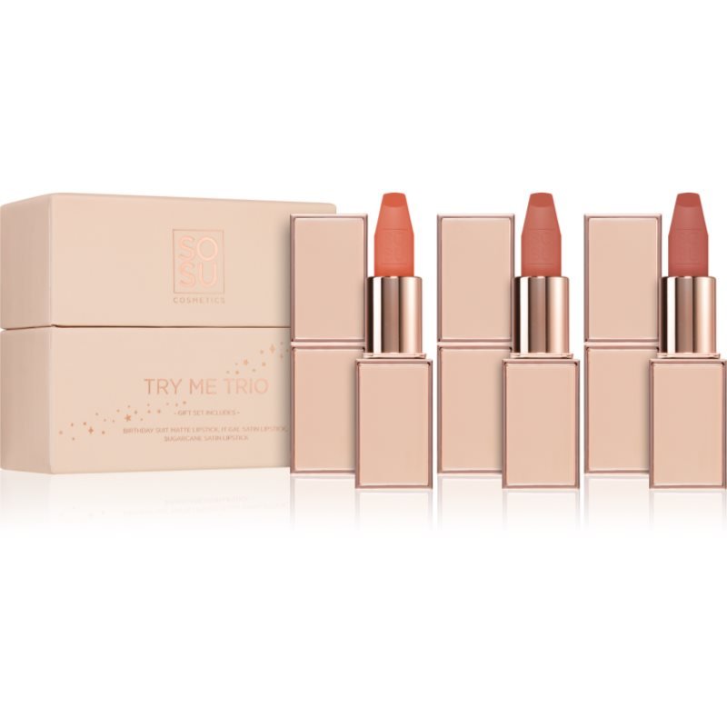 SOSU Cosmetics Try Me Trio sada rtěnek - parfo.cz