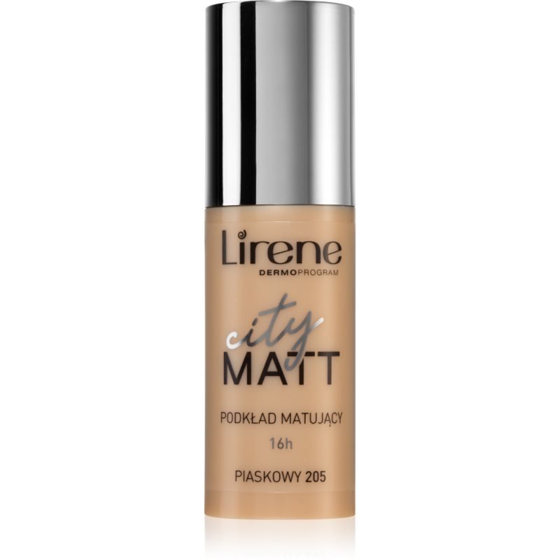 Lirene City Matt matující fluidní make-up s vyhlazujícím efektem odstín 205 Sand 30 ml - parfo.cz