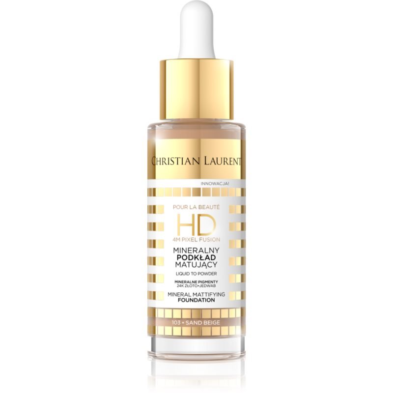 Christian Laurent Pour La Beauté dlouhotrvající matující make-up odstín 103 Sand Beige 32 ml - parfo.cz