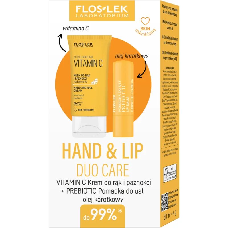 FlosLek Laboratorium Hand & Lip Duo Care Vitamin C dárková sada - parfo.cz
