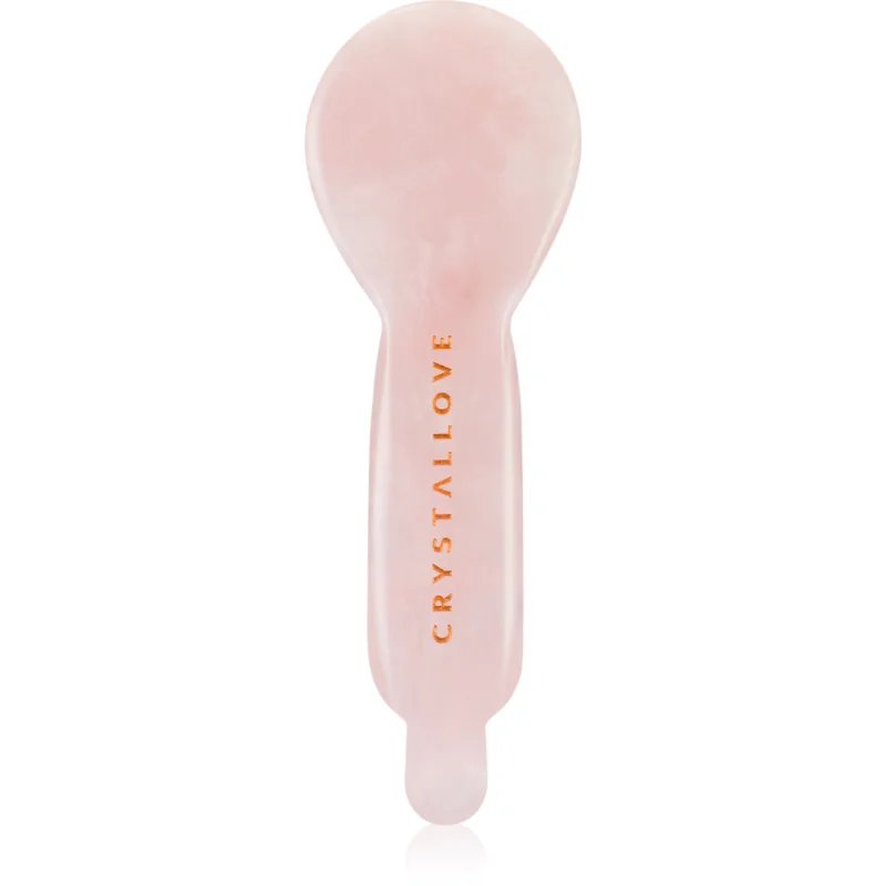 Crystallove Rose Quartz Spoon Eye Gua Sha masážní pomůcka na oční okolí 1 ks - parfo.cz