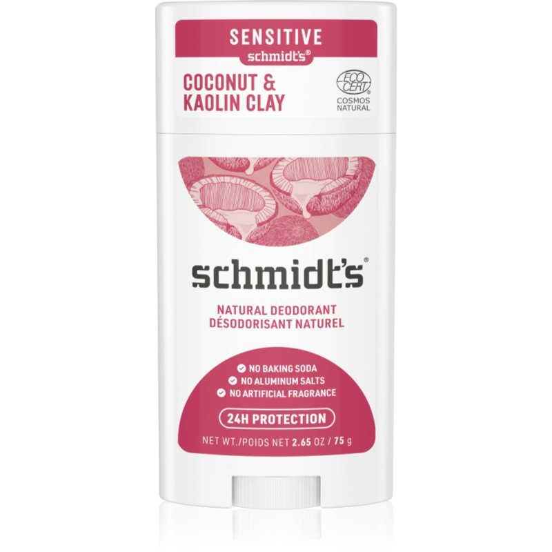 Schmidt's Coconut & Kaolin Clay přírodní tuhý deodorant 75 g - parfo.cz