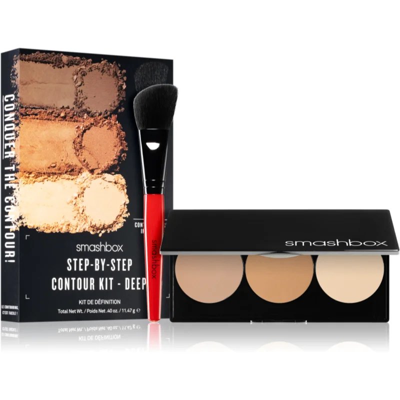 Smashbox Step By Step Contour Kit konturovací paletka se štětečkem odstín Light/Medium 11.47 g - parfo.cz