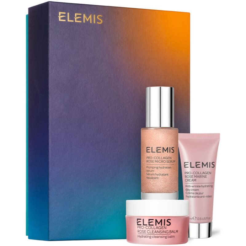 Elemis Pro-Collagen Skin Soothing Rose Trio dárková sada pro hydrataci a vypnutí pokožky - parfo.cz