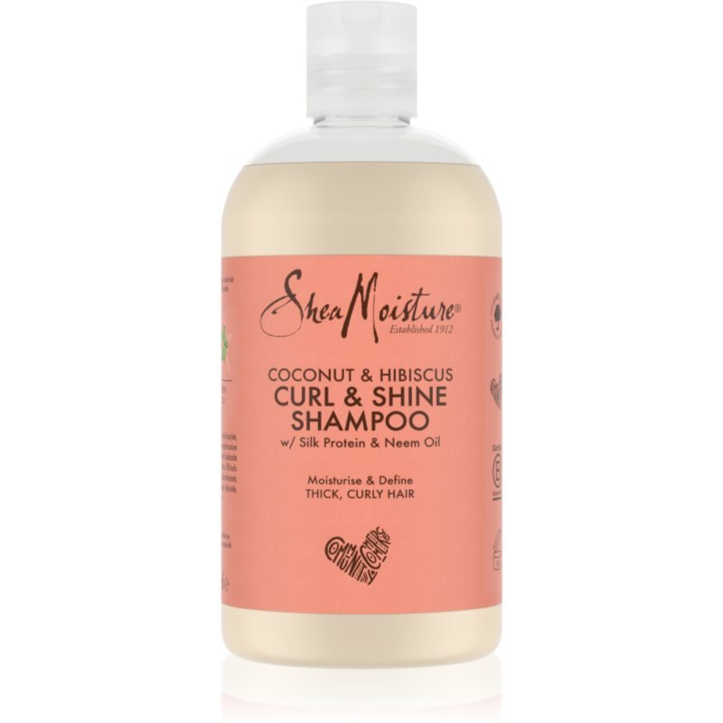 Shea Moisture Coconut & Hibiscus hydratační šampon pro vlnité a kudrnaté vlasy 384 ml - parfo.cz