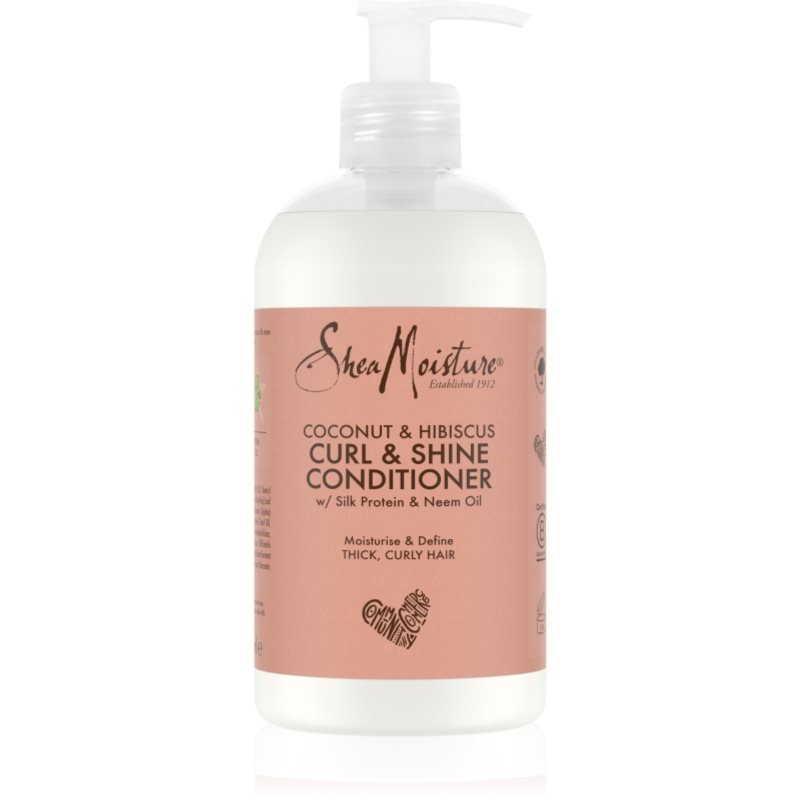 Shea Moisture Coconut & Hibiscus Curl & Shine kondicionér pro vlnité a kudrnaté vlasy 384 ml - parfo.cz