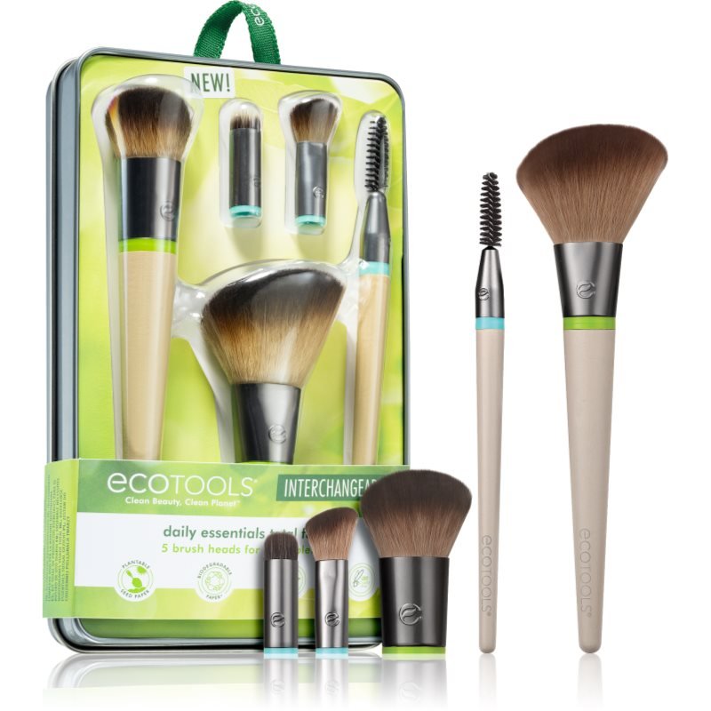EcoTools Interchangeables™ Daily Essentials sada štětců s pouzdrem 5 ks - parfo.cz