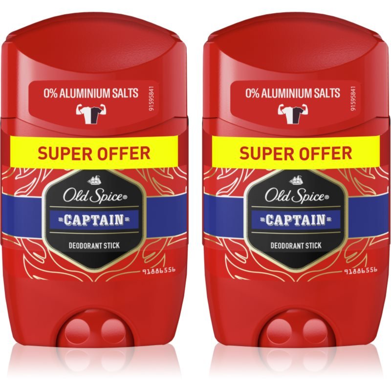 Old Spice Captain tuhý deodorant pro muže 2x50 ml - parfo.cz