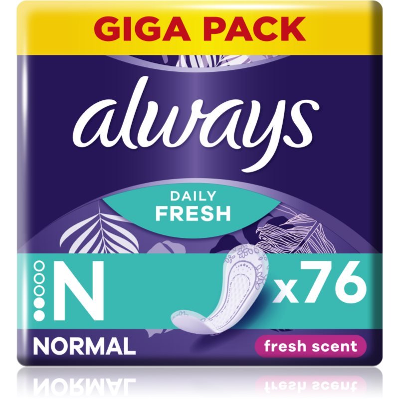 Always Daily Fresh Normal slipové vložky s parfemací 76 ks - parfo.cz