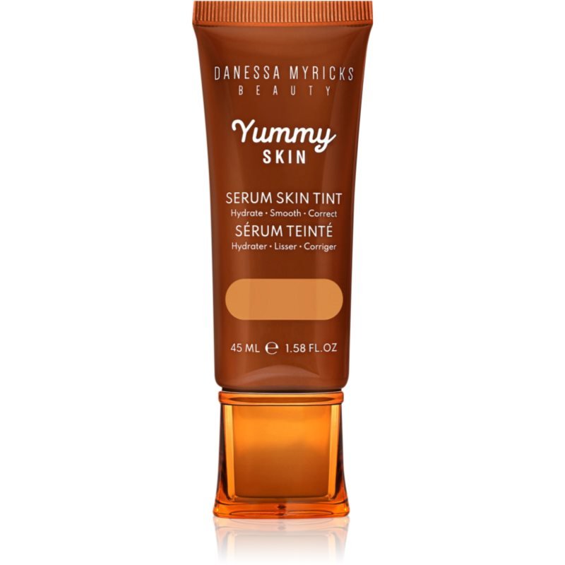 Danessa Myricks Beauty Yummy Skin Serum Skin Tint hydratační make-up s vyhlazujícím účinkem odstín 8 - Medium to Tan Skin with Golden Peach Undertones - parfo.cz