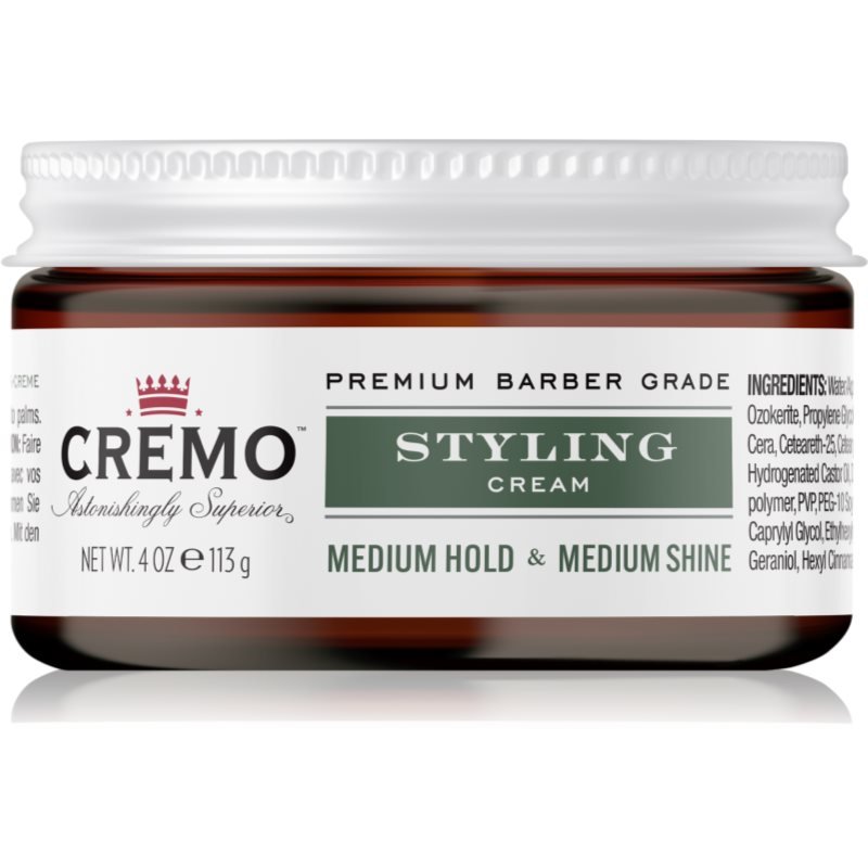 Cremo Hair Styling Cream Medium Styling hydratační stylingový krém na vlasy pro muže 113 g - parfo.cz