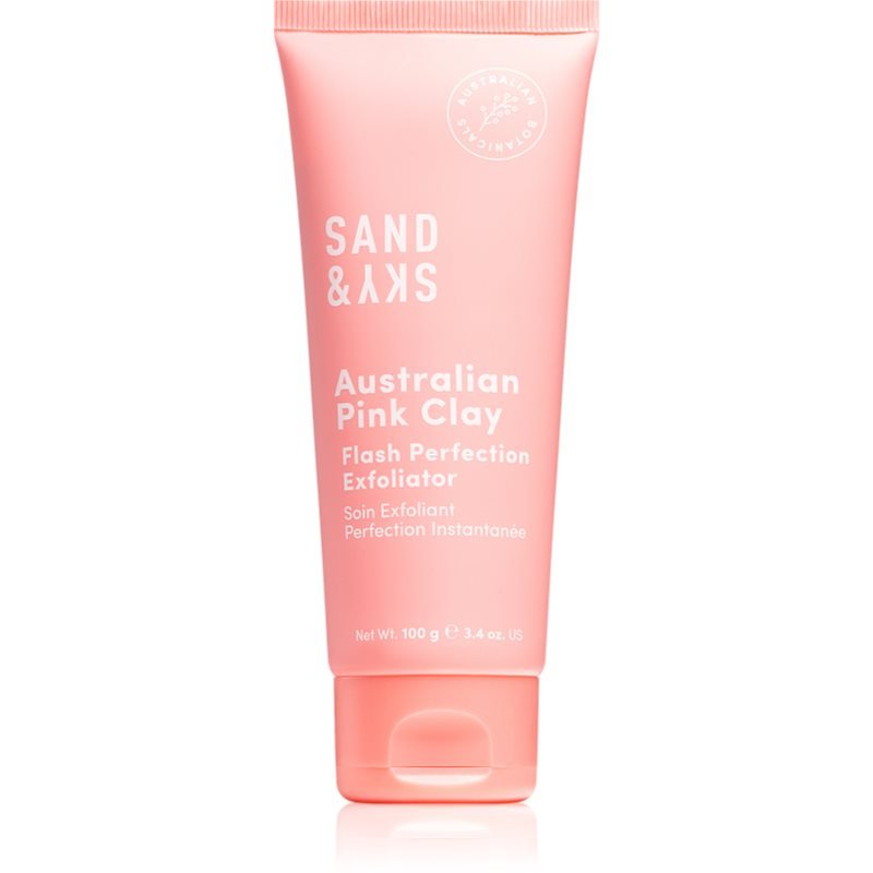 Sand & Sky Australian Pink Clay Flash Perfection Exfoliator čisticí peeling pro stažení pórů a matný vzhled pleti 100 ml - parfo.cz