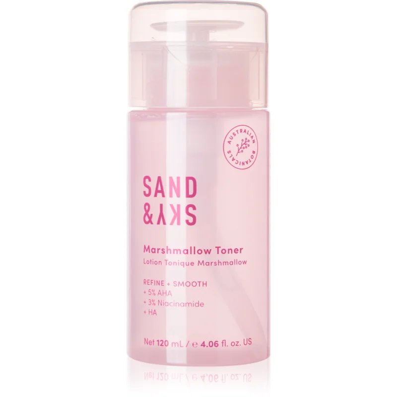 Sand & Sky The Essentials Marshmallow Toner jemné exfoliační tonikum pro obnovu povrchu pleti 120 ml - parfo.cz