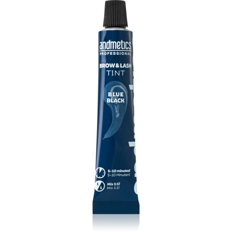 andmetics Professional Brow & Lash Tint barva na obočí a řasy odstín Blue Black 20 ml - parfo.cz