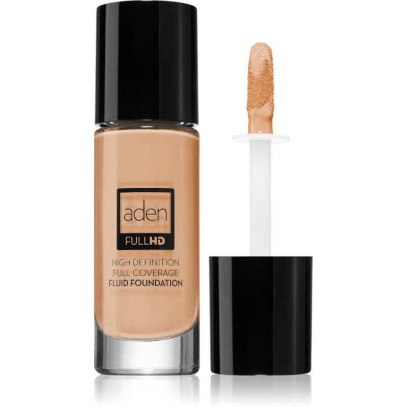 Aden Cosmetics Full HD Fluid Foundation dlouhotrvající tekutý make-up odstín 02 Ivory 20 ml - parfo.cz