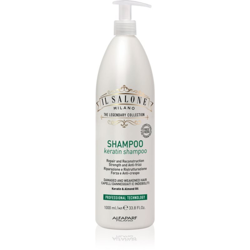 Alfaparf Milano Il Salone Milano Keratin obnovující šampon pro poškozené vlasy 1000 ml - parfo.cz