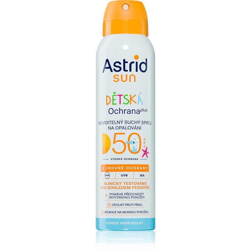 Astrid Sun neviditelný sprej na opalování pro děti SPF 50 150 ml - parfo.cz