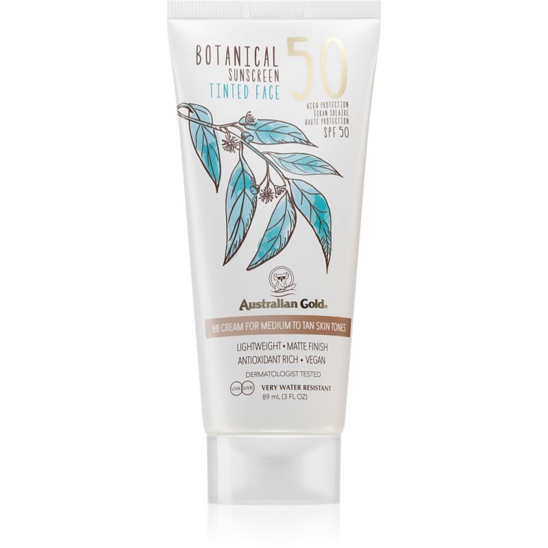 Australian Gold Botanical Tinted Face tónovací ochranný krém SPF 50 Medium 88 ml - parfo.cz