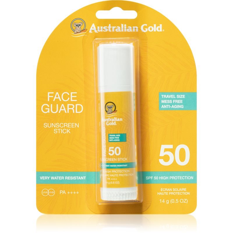 Australian Gold Face Guard lokální péče proti slunečnímu záření v tyčince SPF 50 15 ml - parfo.cz