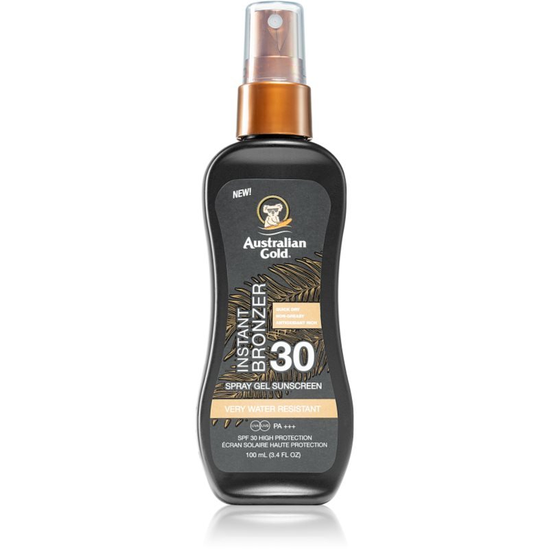 Australian Gold Instant Bronzer ochranná péče proti slunečnímu záření s bronzerem SPF 30 100 ml - parfo.cz
