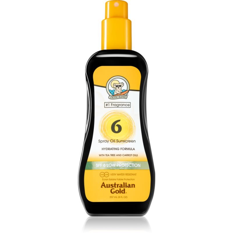 Australian Gold Spray Oil Sunscreen tělový olej ve spreji proti slunečnímu záření SPF 6 237 ml - parfo.cz