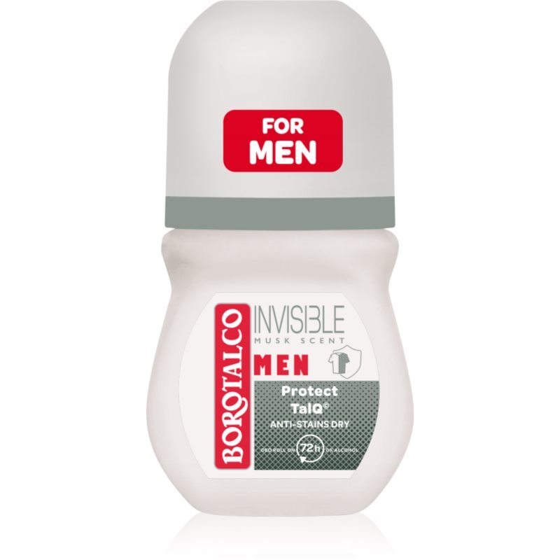 Borotalco MEN Invisible kuličkový deodorant roll-on 72h vůně Musk 50 ml - parfo.cz