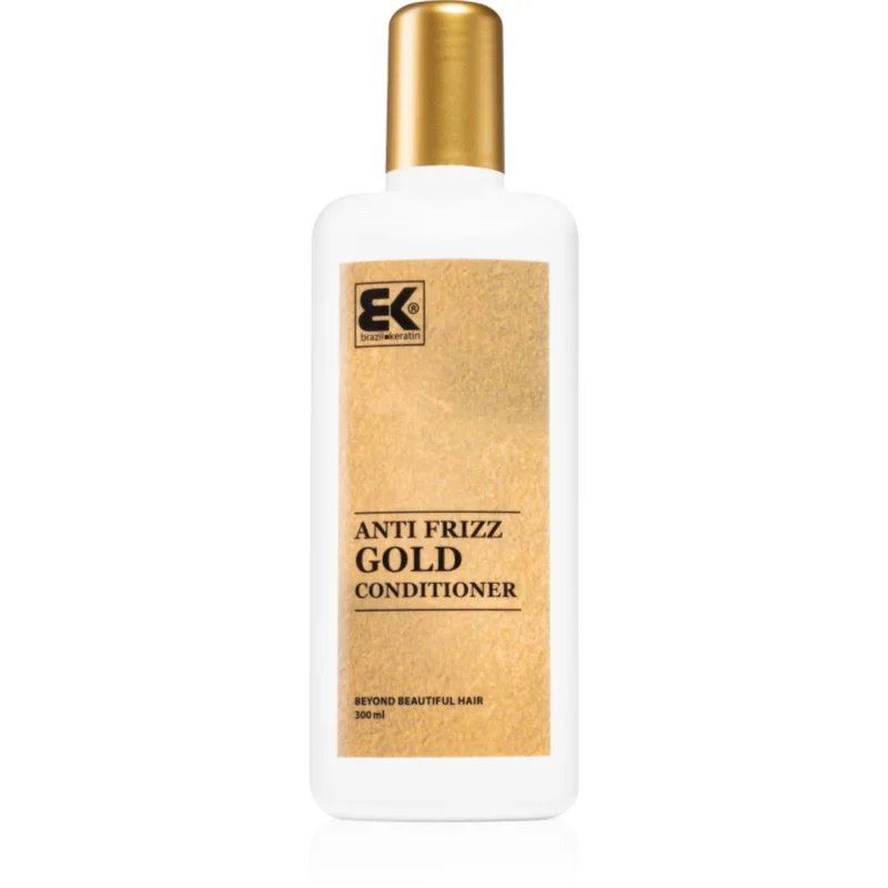 Brazil Keratin Gold Anti Frizz Conditioner regenerační kondicionér pro nepoddajné a krepatějící se vlasy 300 ml - parfo.cz