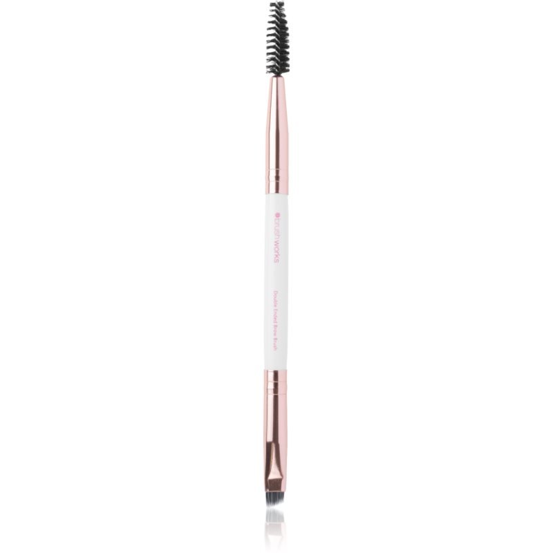 Brushworks Double Ended Brow Brush štětec pro úpravu obočí s kartáčkem 1 ks - parfo.cz