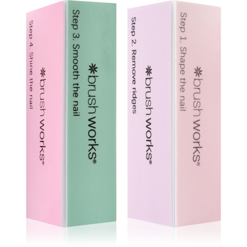 Brushworks Pastel Buffing Blocks čtyřstranný lešticí blok na nehty - parfo.cz